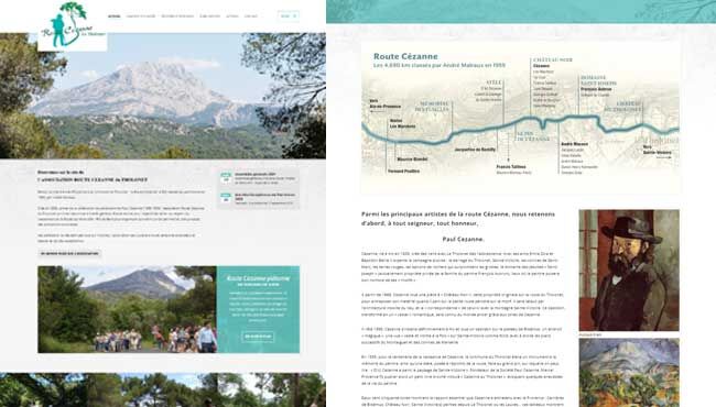 Création site Internet Route Cezanne Aix en Provence