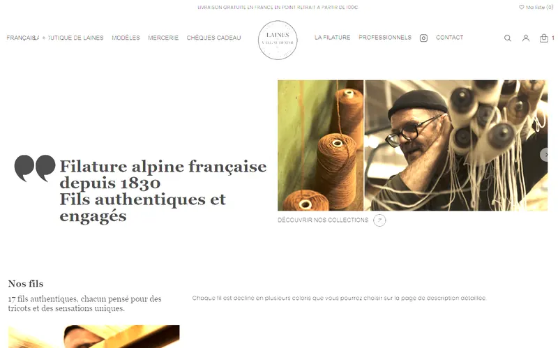 Boutique Laines du Valgaudemar migrée par XMEDIACREATION